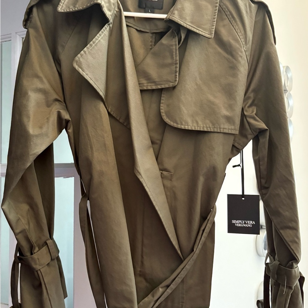 Simply Vera Olive Trench Coat